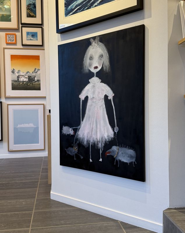 The pink dress - Originalt maleri