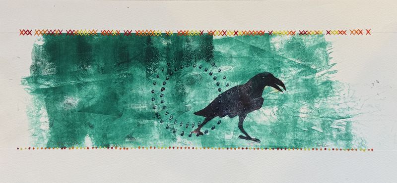 Drømmen - trykk med broderi